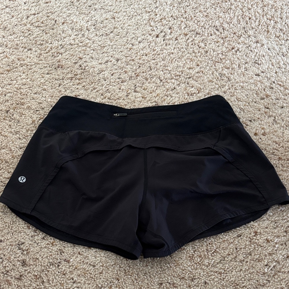 Black Lululemon Speed Up Shorts